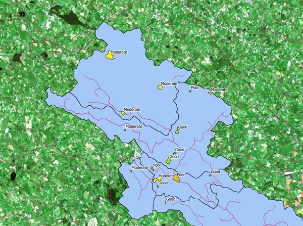 Results of the Sentinel-2 based ecological status  