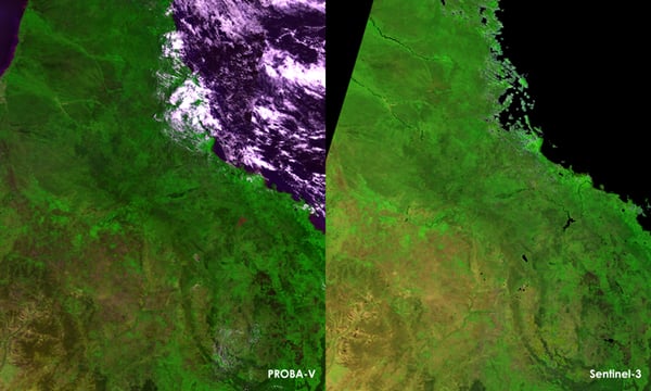 PROBA-V and Sentinel-3 image northeast Australia